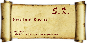 Sreiber Kevin névjegykártya